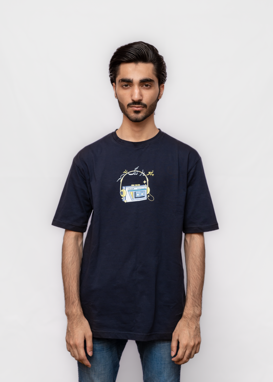 NAVY BLUE CASSETTE T-SHIRT