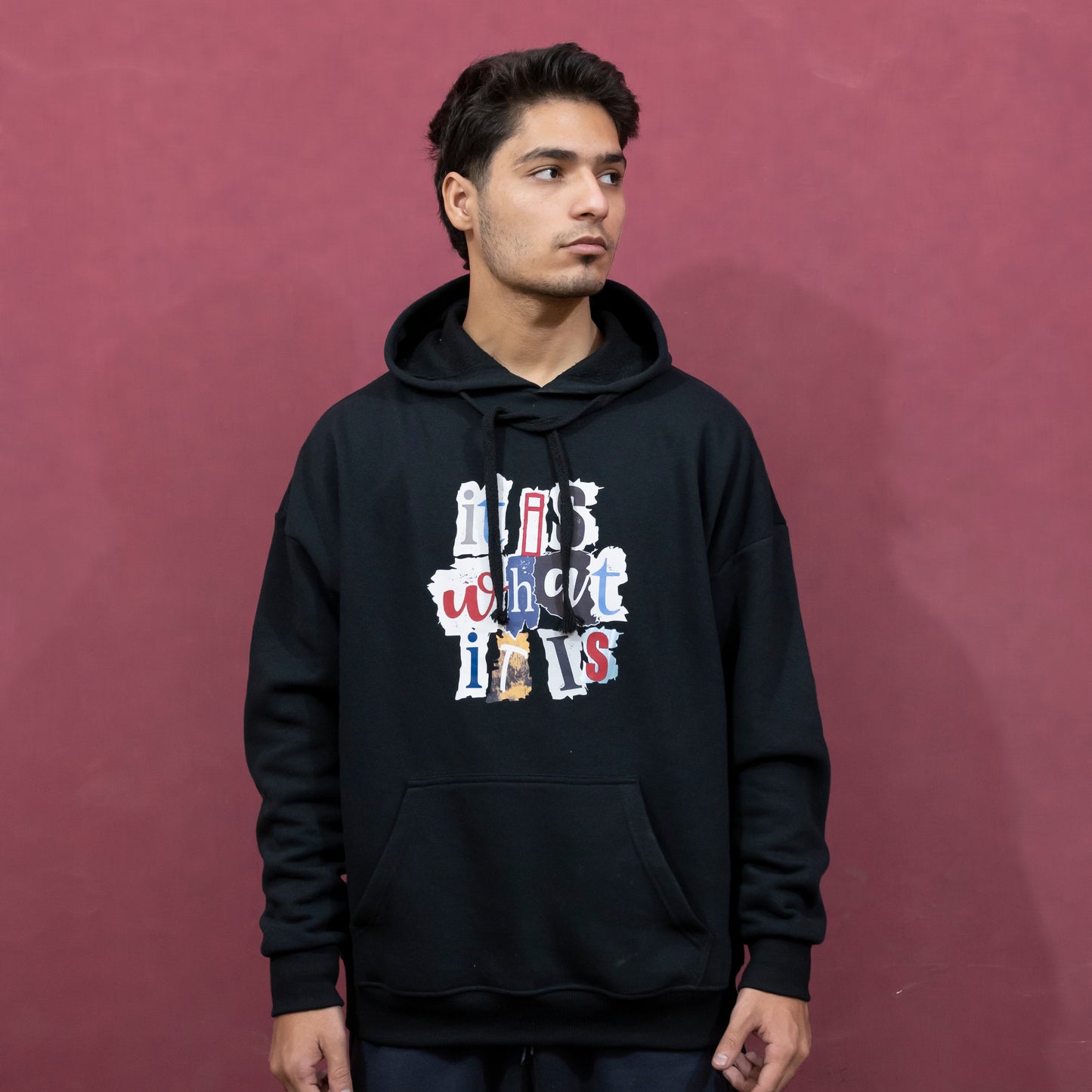 "IT IS WHAT IT IS" BLACK HOODIE