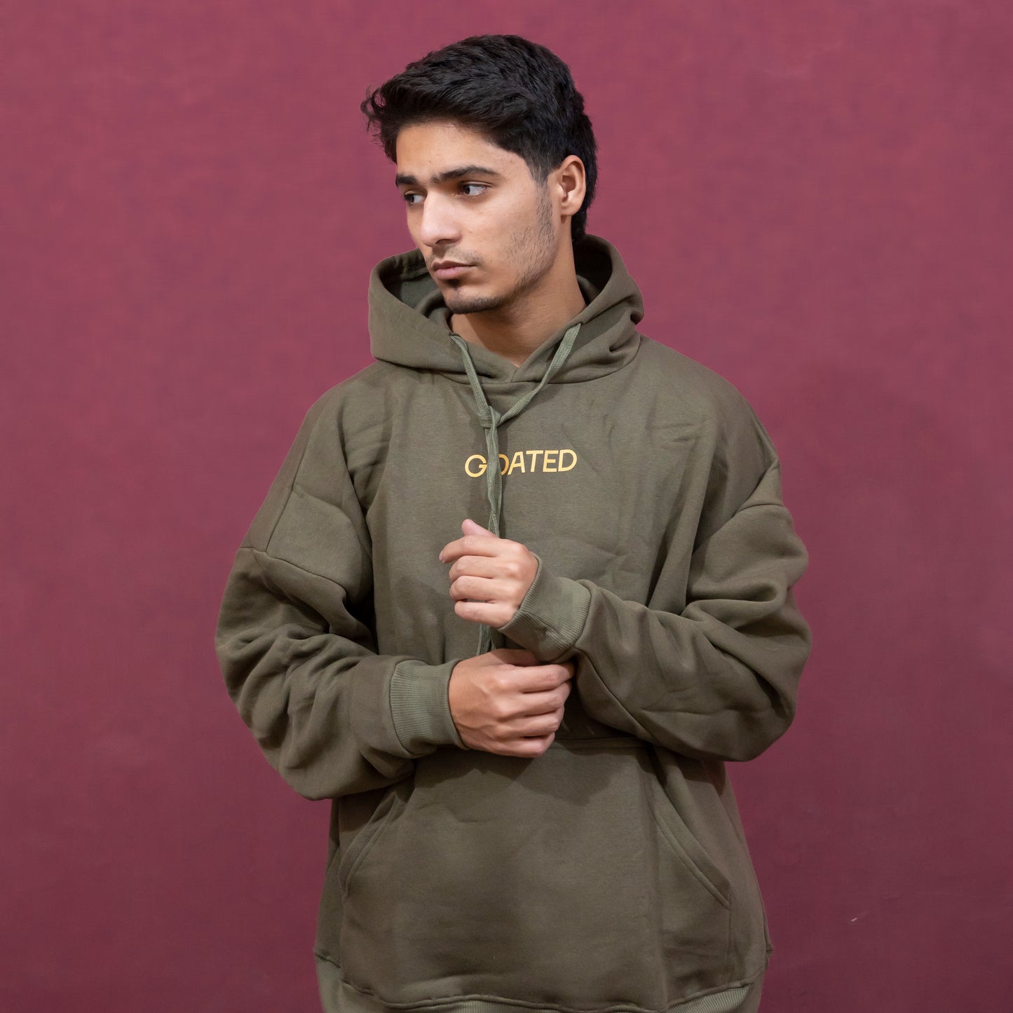 GOATED OLIVE GREEN HOODIE