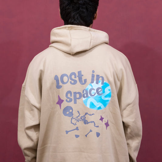 LOST IN SPACE BEIGE HOODIE