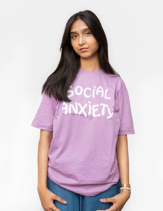 LAVENDER "SOCIAL ANXIETY" T-SHIRT