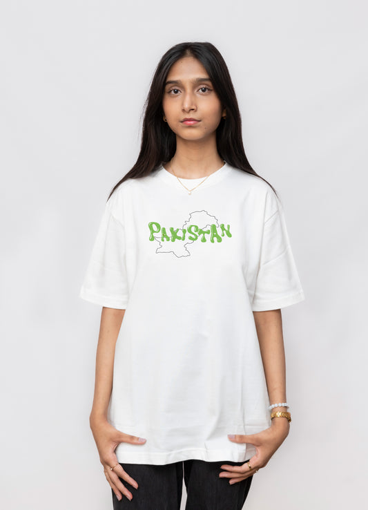 PAKISTAN WHITE OVERSIZED TSHIRT