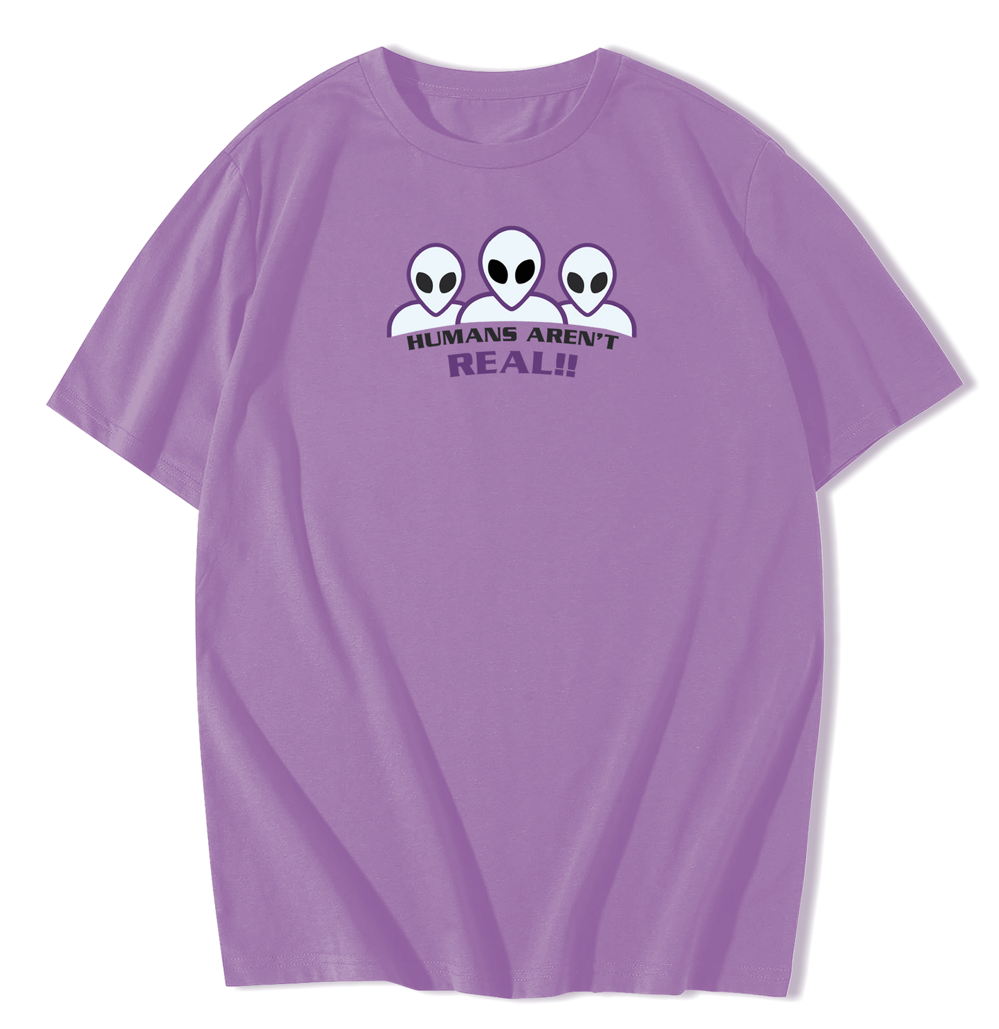 'ALIENS' LAVENDER GRAPHIC T-SHIRT