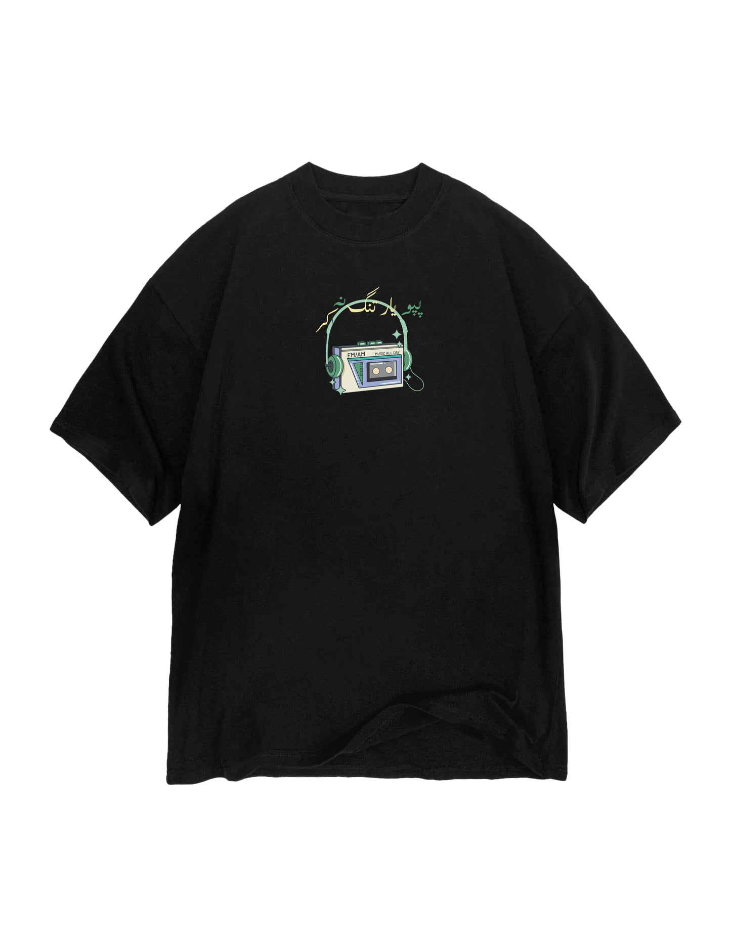 CASSETTE  T SHIRT BLACK