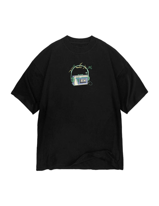 CASSETTE  T SHIRT BLACK