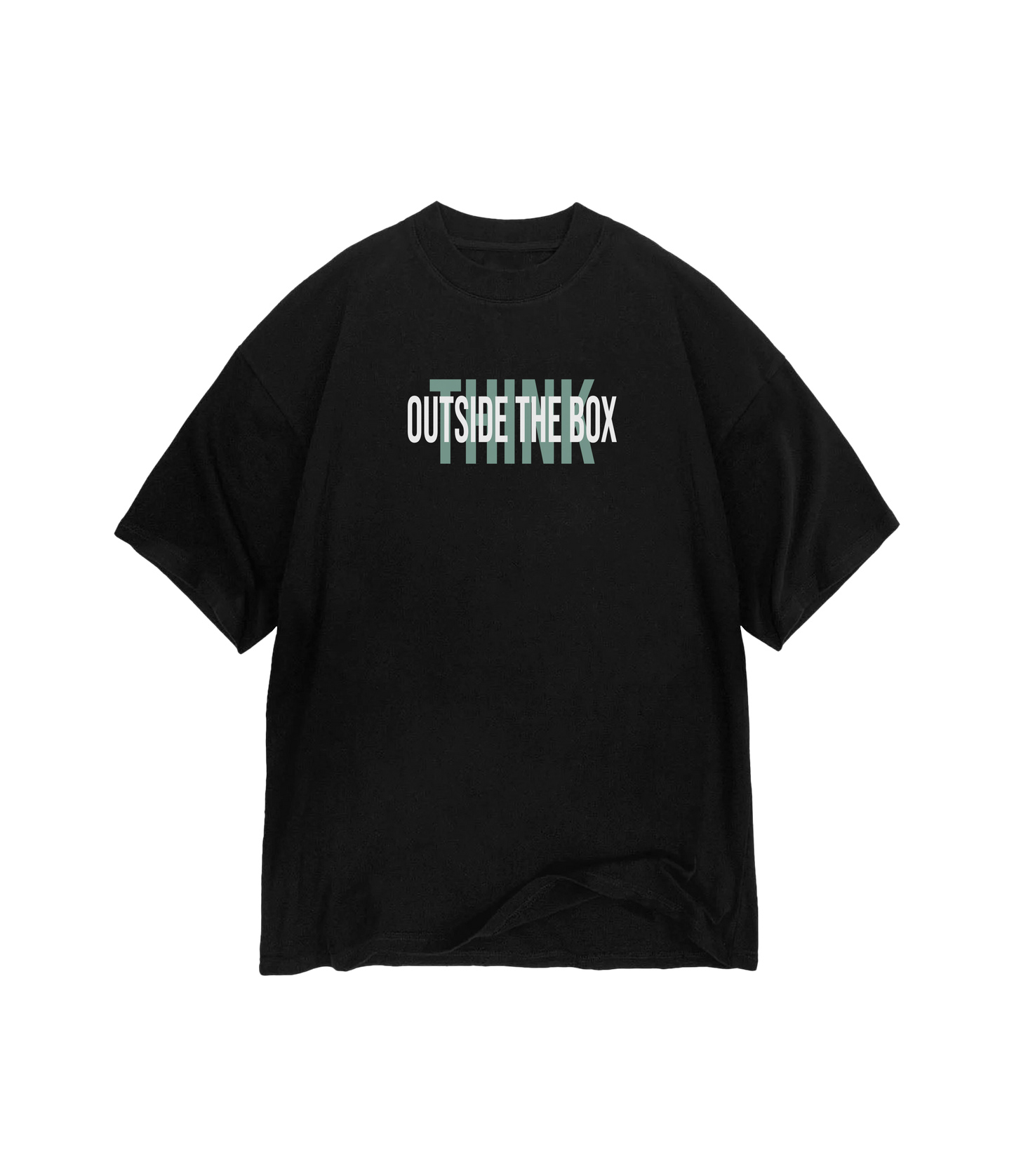 BLACK THINK OUTSIDE THE BOX T-SHIRT